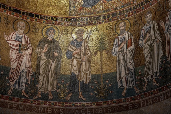Ceiling mosaic over the left altar of the Cathedral of San Giusto, Trieste, Friuli Venezia Giulia
