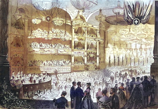 Opera Ball, organised by the International Relief Society for the Wounded, 1865, Paris, France,