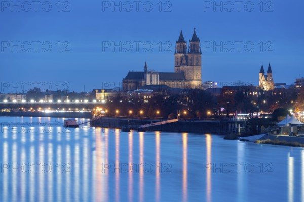 Cathedral of St Catherine and St Maurice, to the right of the monastery of Our Lady, Magdeburg,