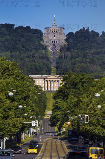 Wilhelmshöhe Avenue to Wilhelmshöhe Mountain Park with the Palace and the Hercules Building, UNESCO