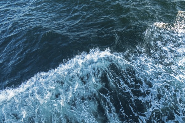Bow wave of a ship, Baltic Sea, Mecklenburg-Western Pomerania, Germany, Europe