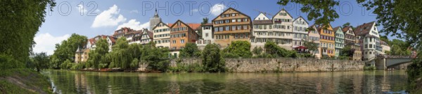 Tübingen on the banks of the Neckar Panorama Germany