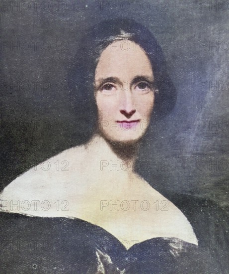 Mary Wollstonecroft Shelley, 1797-1861, English writer, Illustration from the book The Masterpiece