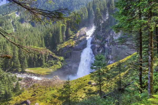 Krimml Waterfalls, the highest in Austria with a drop of 385 metres, Krimml, Krimml Achental, Hohe