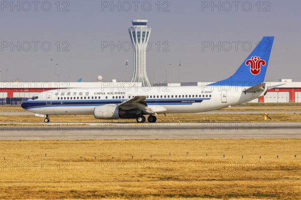 A Boeing 737-800 aircraft of China Southern Airlines with the registration number B-2693 at Daxing