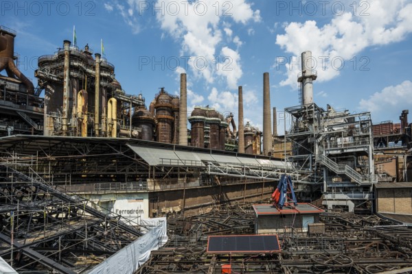 Former steelworks, Völklingen Ironworks, UNESCO World Heritage Site, Völklingen, Saarland, Germany,