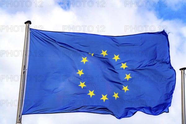 Waving flag of the European Union, EU flag
