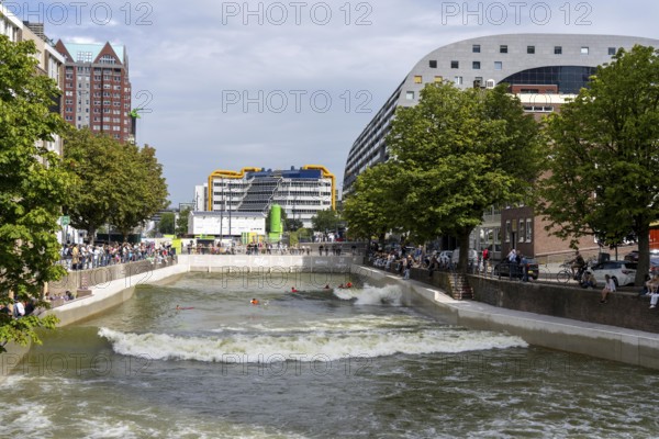Surfing facility in the city centre of Rotterdam, Rif010, supposedly the world's first wave