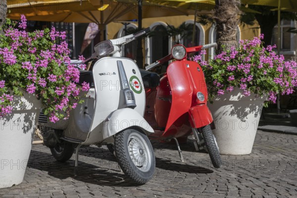 Vespa 50 and Vespa N50 Special scooters, from the Italian vehicle manufacturer Piaggio, Überlingen