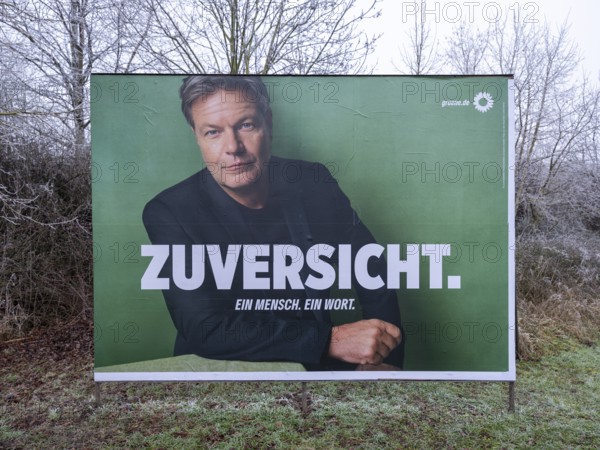 Election poster for the Bundestag election on 23 February 2025 of the party Bündnis 90/Die Grünen