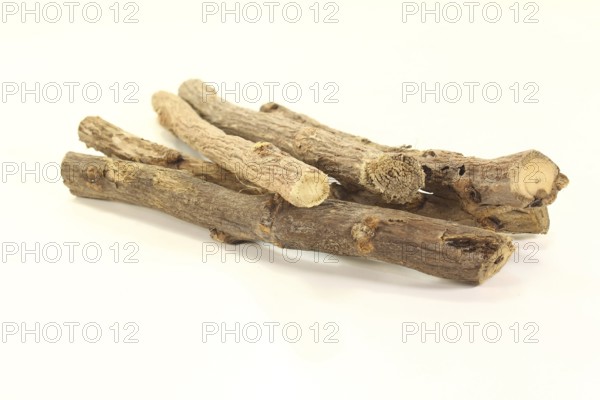Liquorice-flavoured liquorice root against a light background