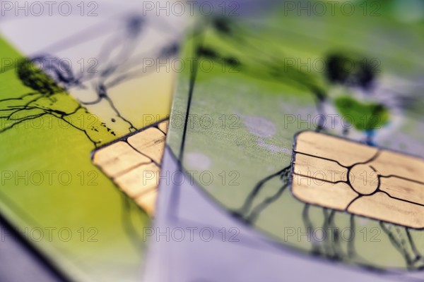 Electronic health card for health insurance policyholders, detail, Germany, Europe