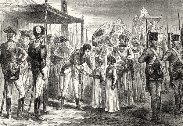 Reception of the hostages of Tipu Sahib, Surrender of Two Sons of Tippoo Sultan, 1792, Third
