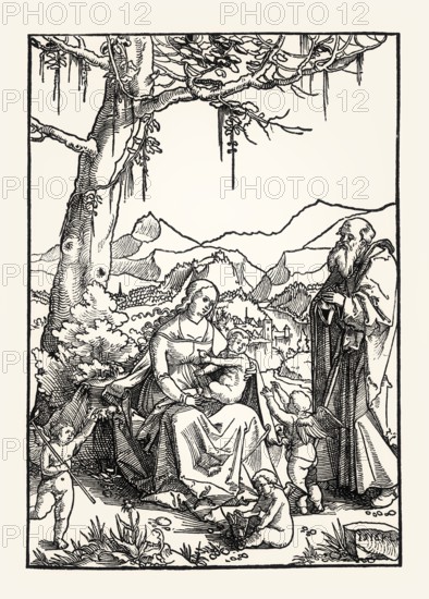 The Holy Family, Hans Leu, 1516, facsimile of the 19th century