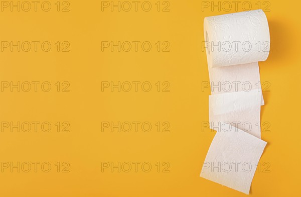 Copy space unfolded toilet paper