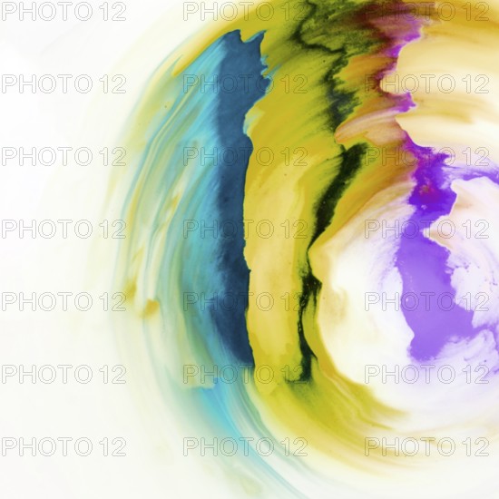 Colorful abstract design pattern drawn white canvas