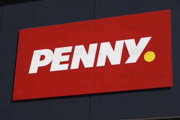 Hannover, Germany - March 17, 2020: Penny logo sign at local branch of german supermarket chain