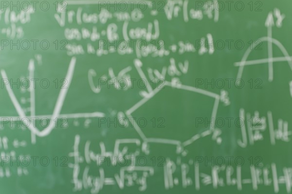 Formulas written by white chalk school board