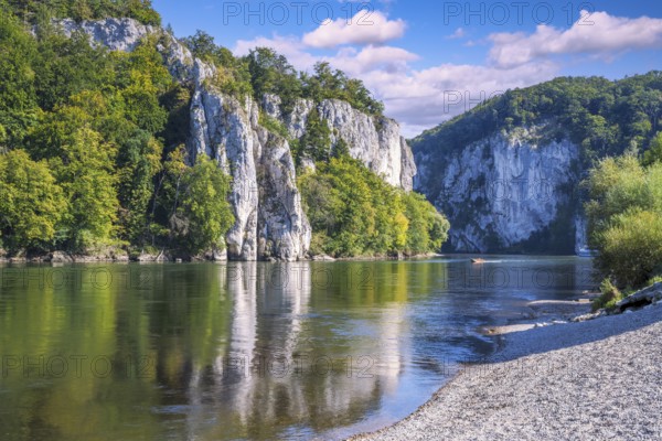 Rocks of the Danube Gorge also called Weltenburg Narrows