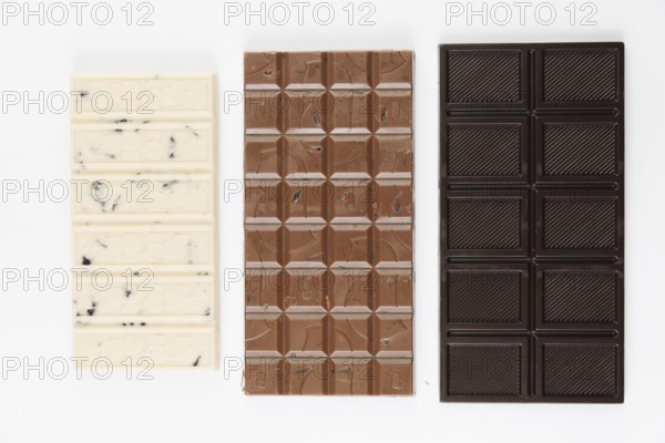 Top view chocolate bars. High resolution photo