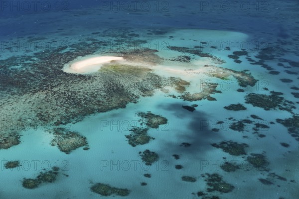 Aerial view of the Great Barrier Reef, Queensland, Australia, Oceania