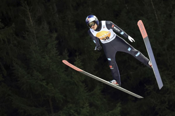 Andreas Wellinger (SC Ruhpolding) during training for the FIS Ski Jumping World Cup Neustadt