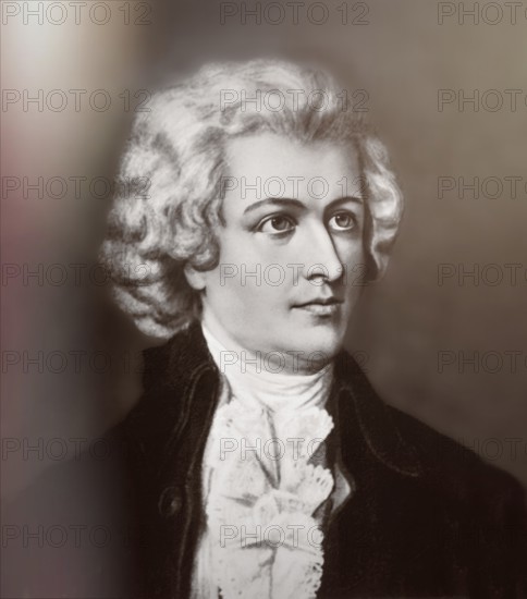 Wolfgang Amadeus Mozart, 1756, 1791, a composer of the First Viennese School, digitally edited