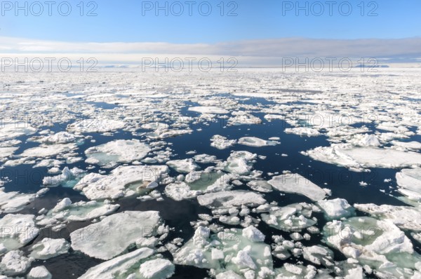 Pack Ice, Barents Sea, Spitsbergen, East Coast, Svalbard Archipelago, Norway, Europe