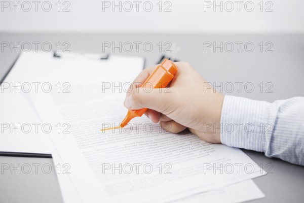 Business concept with contract marker