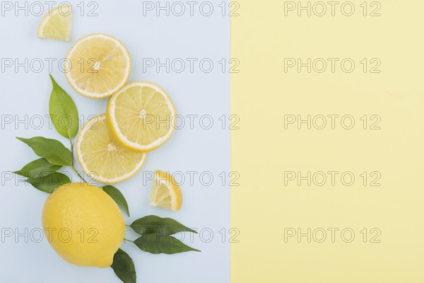 Top view organic lemon with copy space. Resolution and high quality beautiful photo