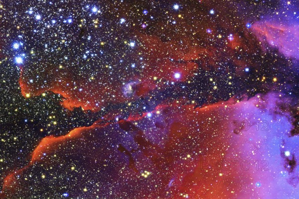 Nebula, cluster of stars in deep space. Science fiction art. Elements of this image furnished by
