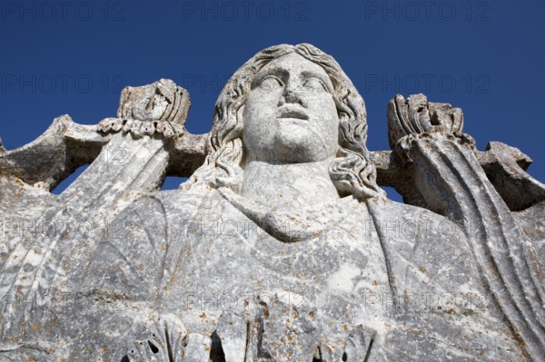 Statue of Zeus in the Temple of Zeus on 28 July 2012. The Temple of Zeus, situated on a hill, was