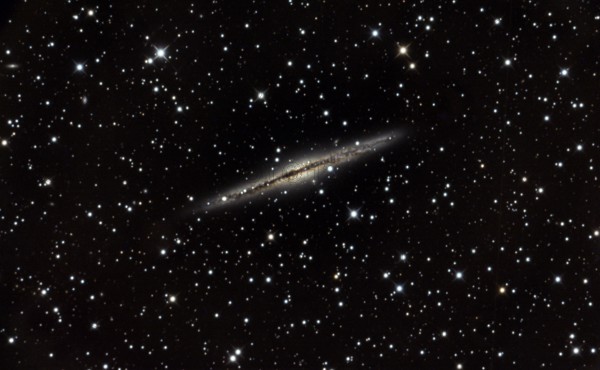 Galaxy (NGC891) in the constellation Andromeda 14, 30 million light years away, spiral nebula,