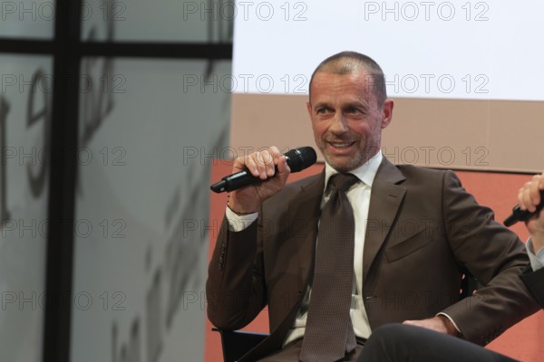 FRANKFURT AM MAIN, Germany, October 20 2023: Aleksander Ceferin (*1967), on stage at the 75th