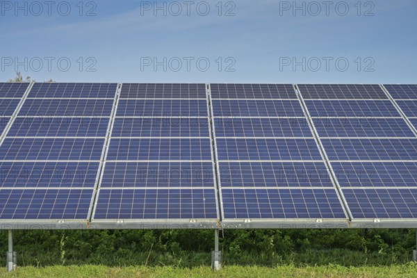 Solar park near Kläden, Stendal district, Saxony-Anhalt, Germany, Europe