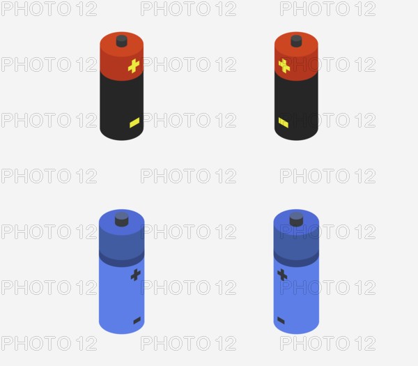 Battery icon illustrated in vector on white background