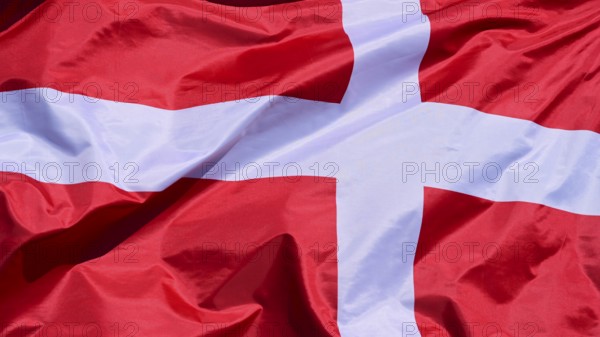 Close-up of the national flag of Denmark