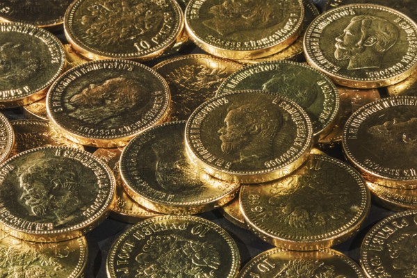 Old Russian Gold Coins, Nicholas II tsar of Russia