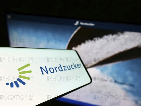Stuttgart, Germany, 06-06-2022: Cellphone with logo of German sugar production company Nordzucker