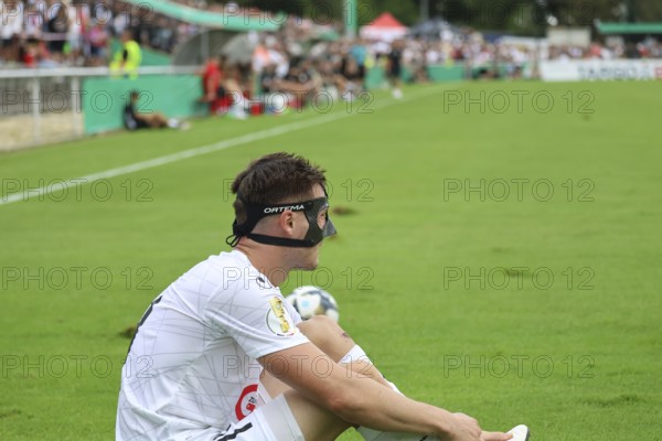 Tim Zölle (FC 08 Villingen) with face mask during the match for the DFB Cup 2022-23, 1st round: DFB