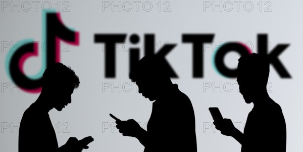 Business person using phone background tiktok