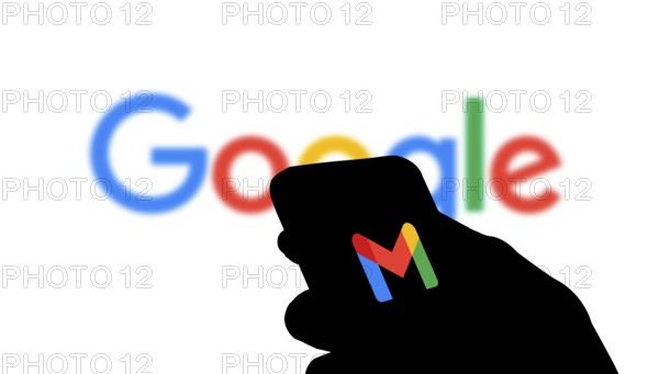 Google product Gmail logo is displaying on smartphone. Gmail is a free email service of Google.