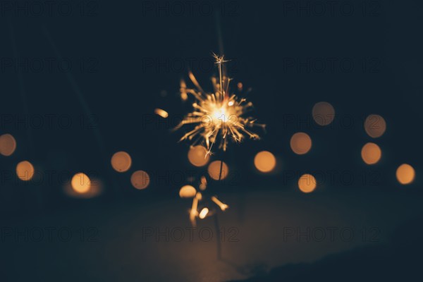 Sparkler blurred bokeh background