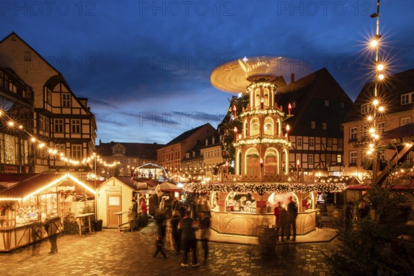 Christmas Market Quedlinburg Harz Evening Atmosphere