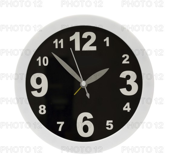 Modern alarm clock isolated on white