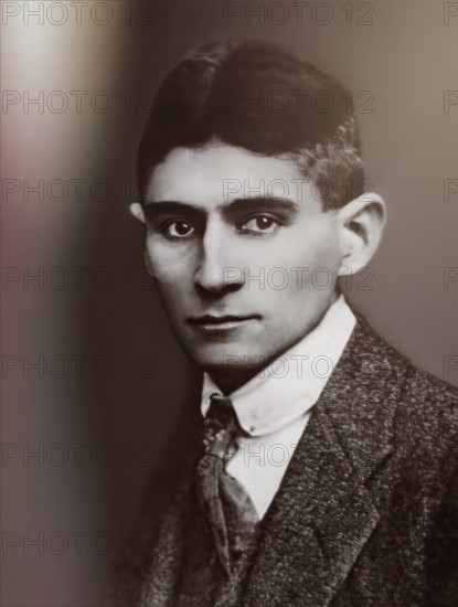 Portrait of Franz Kafka, 1883 – 1924, German-speaking Bohemian novelist, digitally edited according