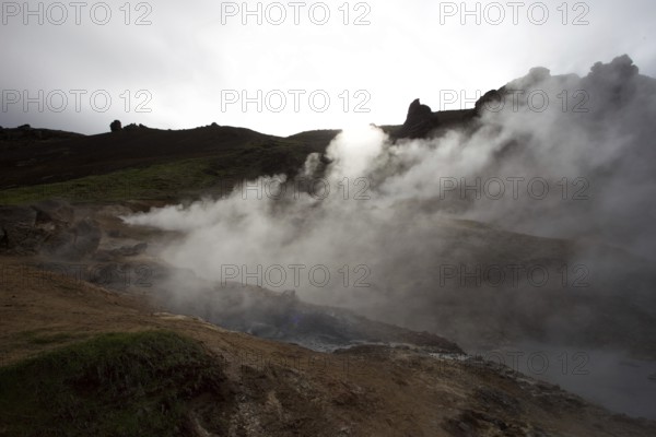Steam spring in Reykjadalur, Iceland, Europe