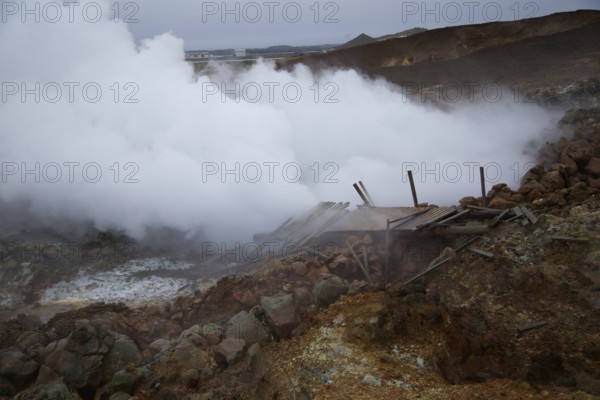 Steam spring in Reykjadalur, Iceland, Europe