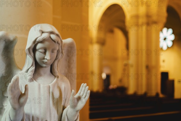 Ta' Pinu Basilica and Shrine, a Catholic church located near the village of Gharb in Malta. View of