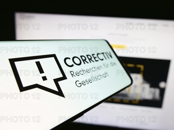 Stuttgart, Germany, 03-05-2024: Cellphone with logo of Correctiv, Recherchen für die Gesellschaft